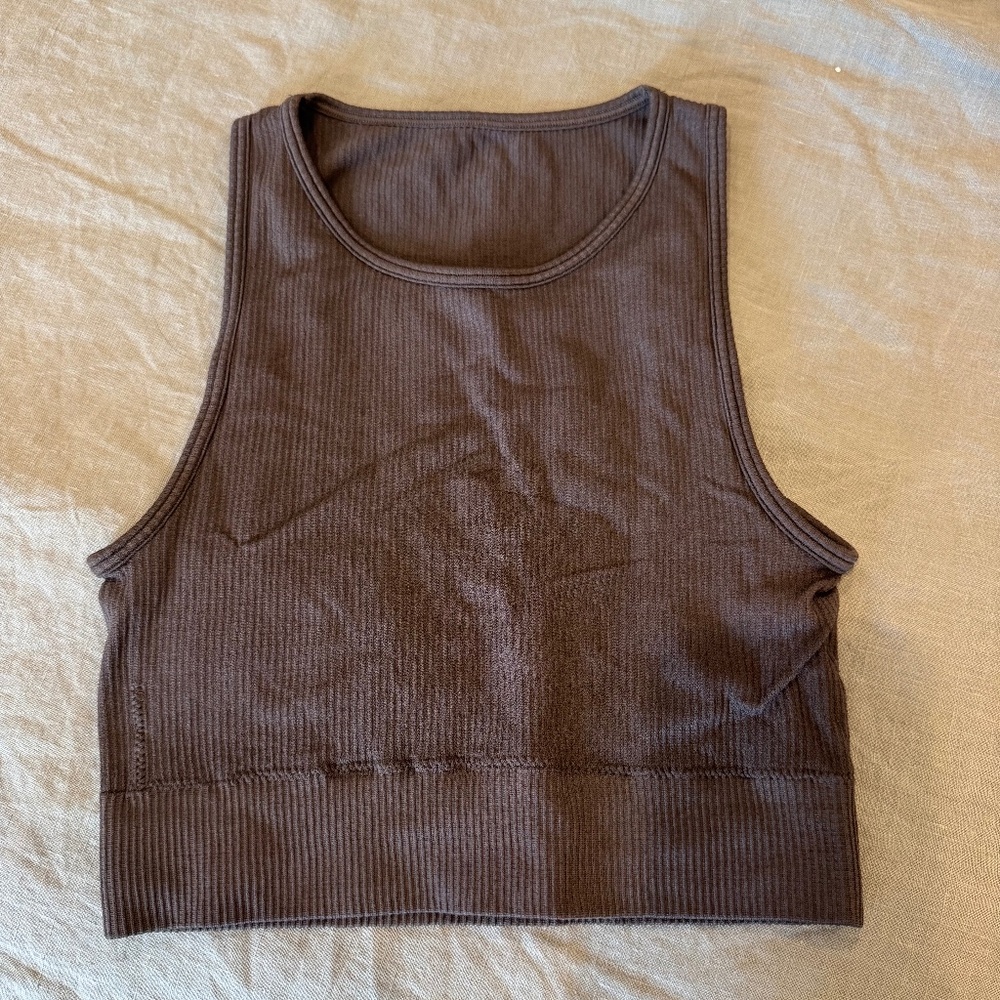 Skims ribbed crop tank top